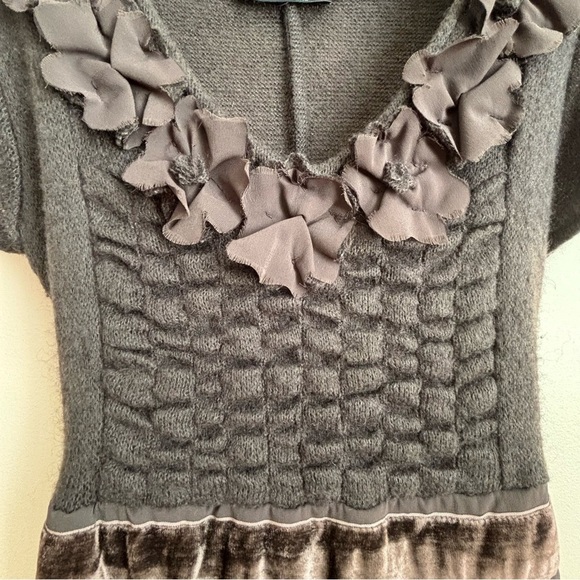 Rinascimento XS Knit Mohair Blend Short Sleeve Bubble Hem Sweater Dress EUC - Picture 4 of 15